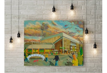 Norwich City FC Carrow Road Stadium 'Going to the Match' Wall Art Canvas